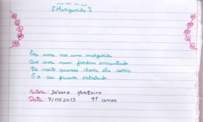 Poema Débora Monteiro 11 anos